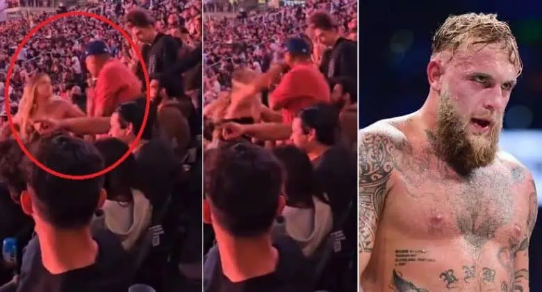 Woman Lands Perfect Punch On Man At Jake Paul Fight